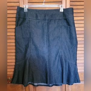 15. Bisou Bisou Dark Wash Denim Skirt - Size 18W
